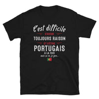 Thumbnail for T-shirt Portugal bleu marine dos - C'est difficile d'avoir toujours raison