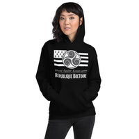Thumbnail for Sweat à capuche Bretagne gris foncé - Liberté égalité Kouign Amann