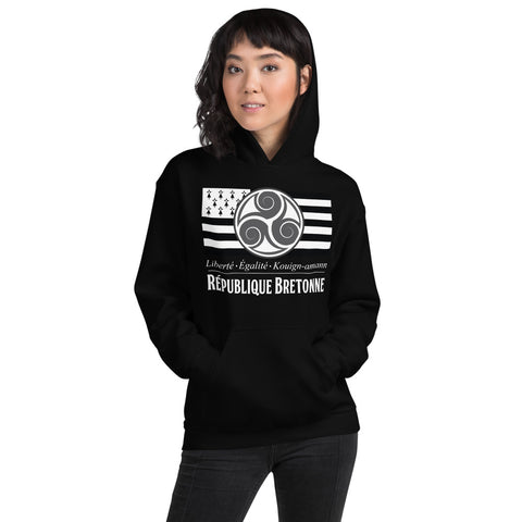 République Bretonne Kouign Amann - Sweatshirth à capuche - Ici & Là - T-shirts & Souvenirs de chez toi