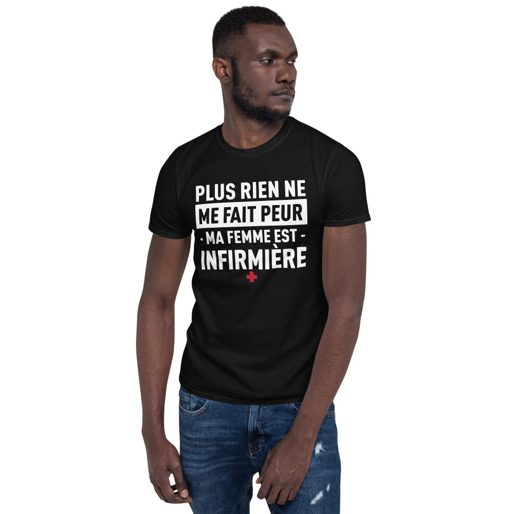 T-shirt Infirmière bleu marine - Ma femme est infirmière