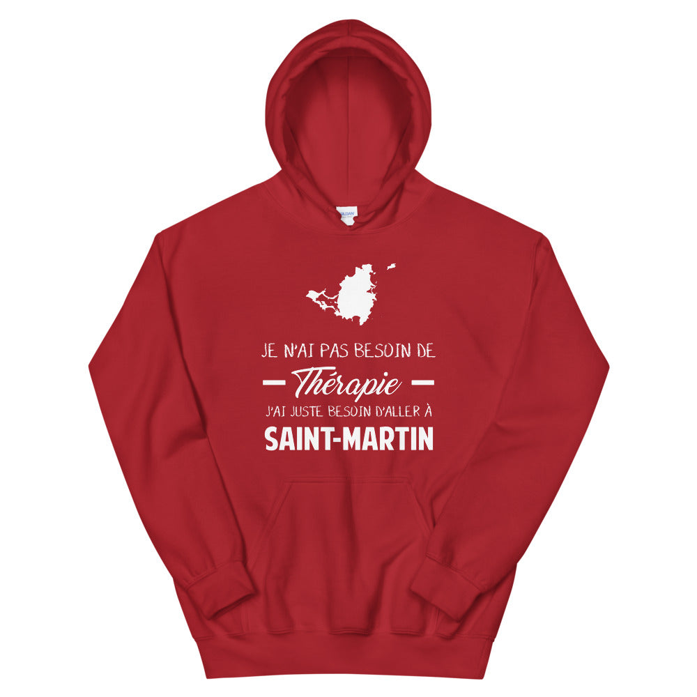 Sweatshirt Saint Martin gris foncé dos - Pas besoin de thérapie
