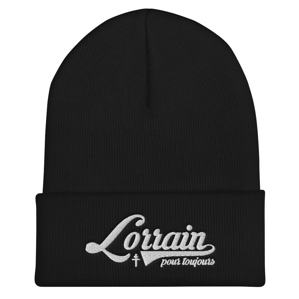 Bonnet Lorraine noir - Croix de Lorraine brodée