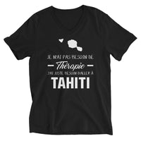 Thumbnail for T-shirt Tahiti blanc - Je n'ai pas besoin de thérapie