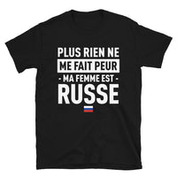 Thumbnail for T-shirt Russie noir - Plus rien ne me fait peur ma femme est