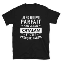 Thumbnail for T-shirt Catalan noir - Fierté et humour en coton