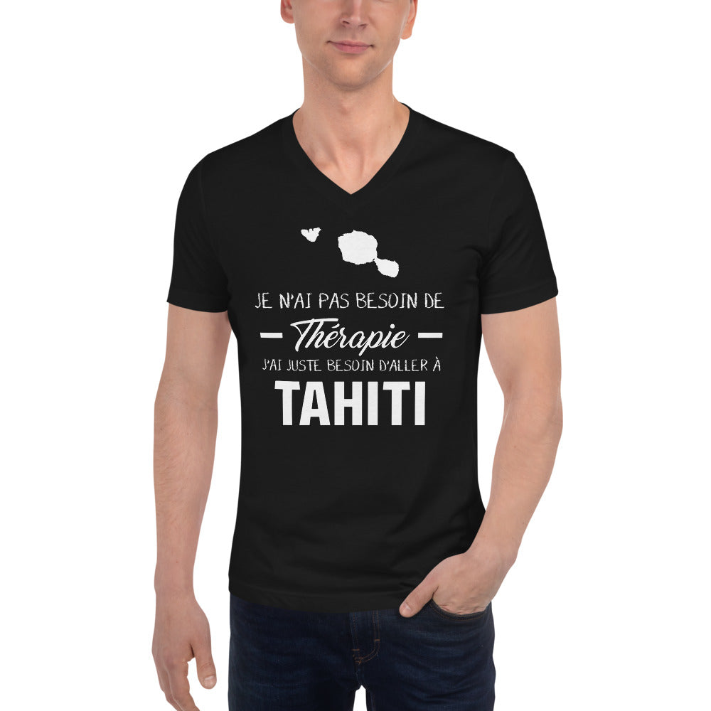 T-shirt Tahiti blanc - Je n'ai pas besoin de thérapie