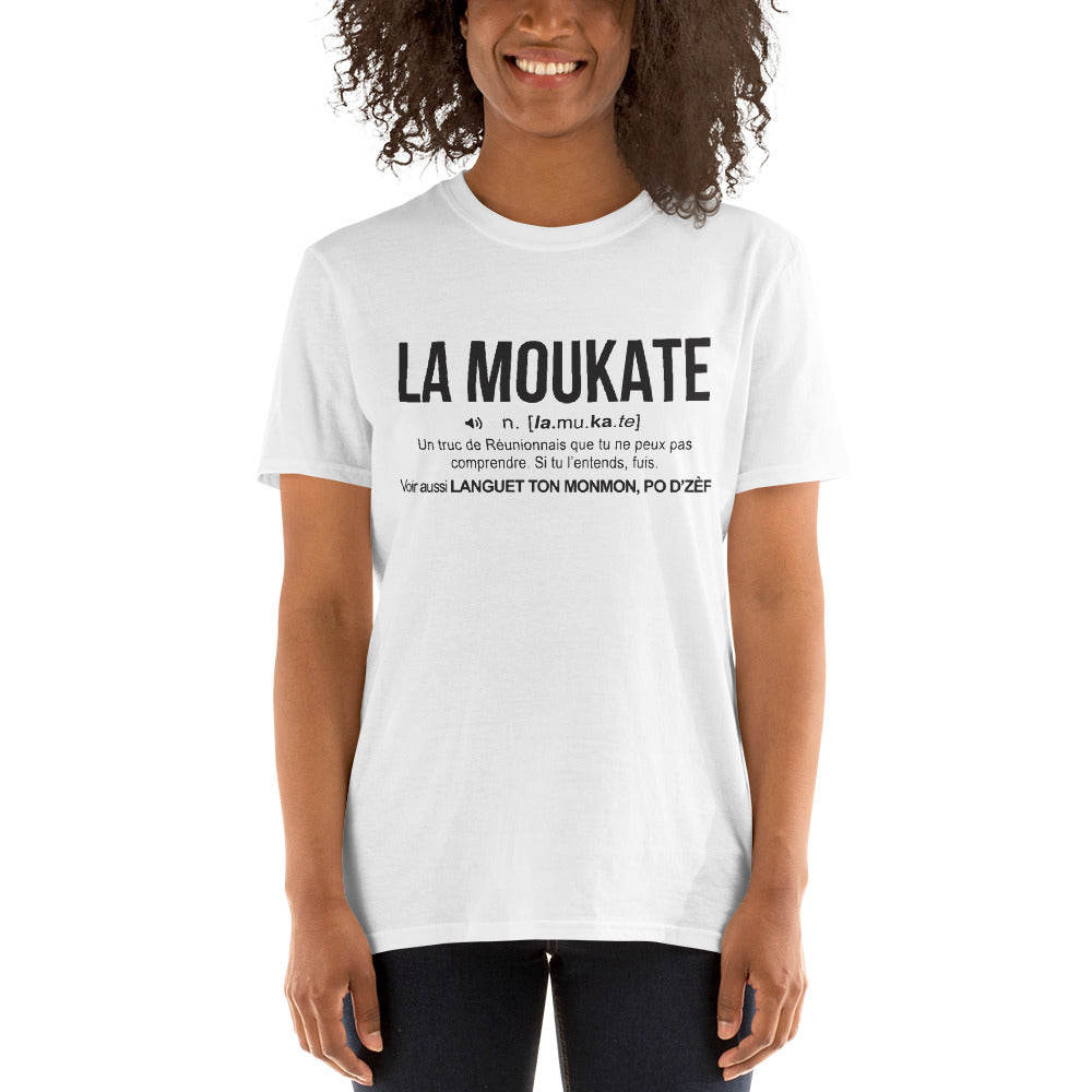 T-shirt Réunion blanc dos - La Moukate, humour créole à porter