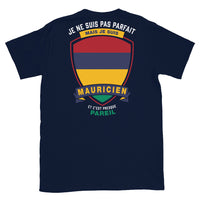 Thumbnail for T-shirt Maurice noir dos - Je ne suis pas parfait mais.