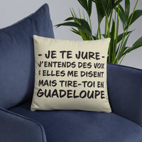 Thumbnail for Tire toi en Guadeloupe - Coussin décoratif et humoristique sur la Guadeloupe - Ici & Là - T-shirts & Souvenirs de chez toi