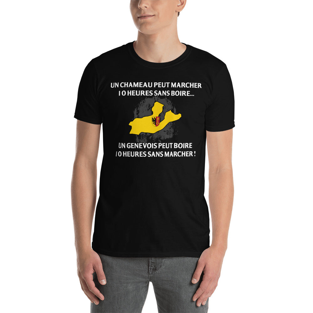 T-shirt Suisse noir dos - 10 heures sans marcher