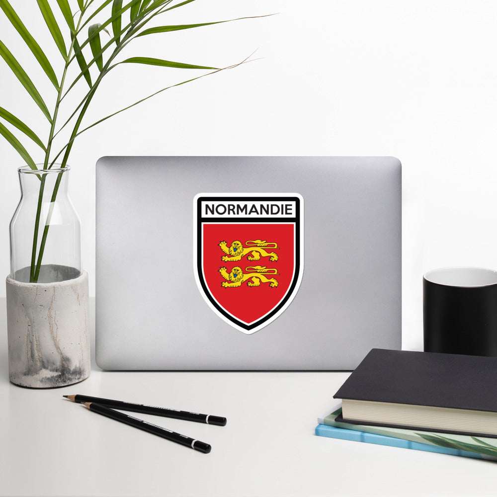 Autocollant Normandie - Blason aux deux lions Léopardés
