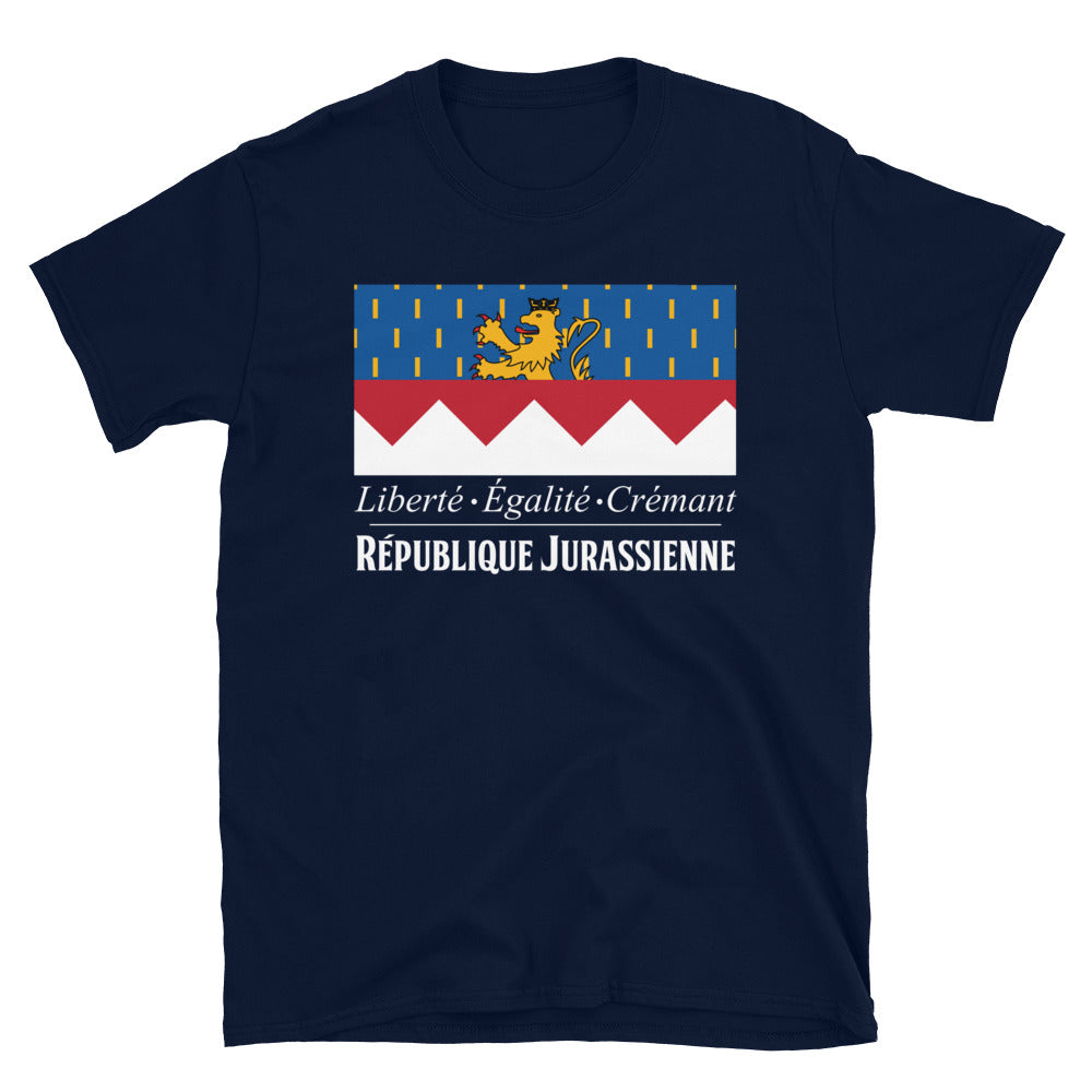 T-shirt République Jurassienne gris chiné dos - Liberté Égalité Crémant