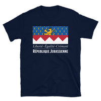 Thumbnail for T-shirt République Jurassienne gris chiné dos - Liberté Égalité Crémant