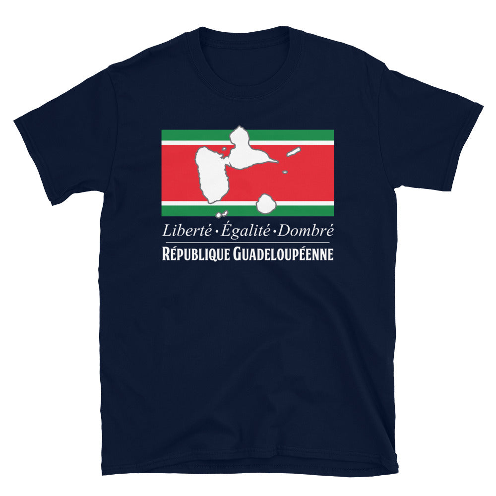 T-shirt Guadeloupe bleu marine - Fierté et humour en coton doux