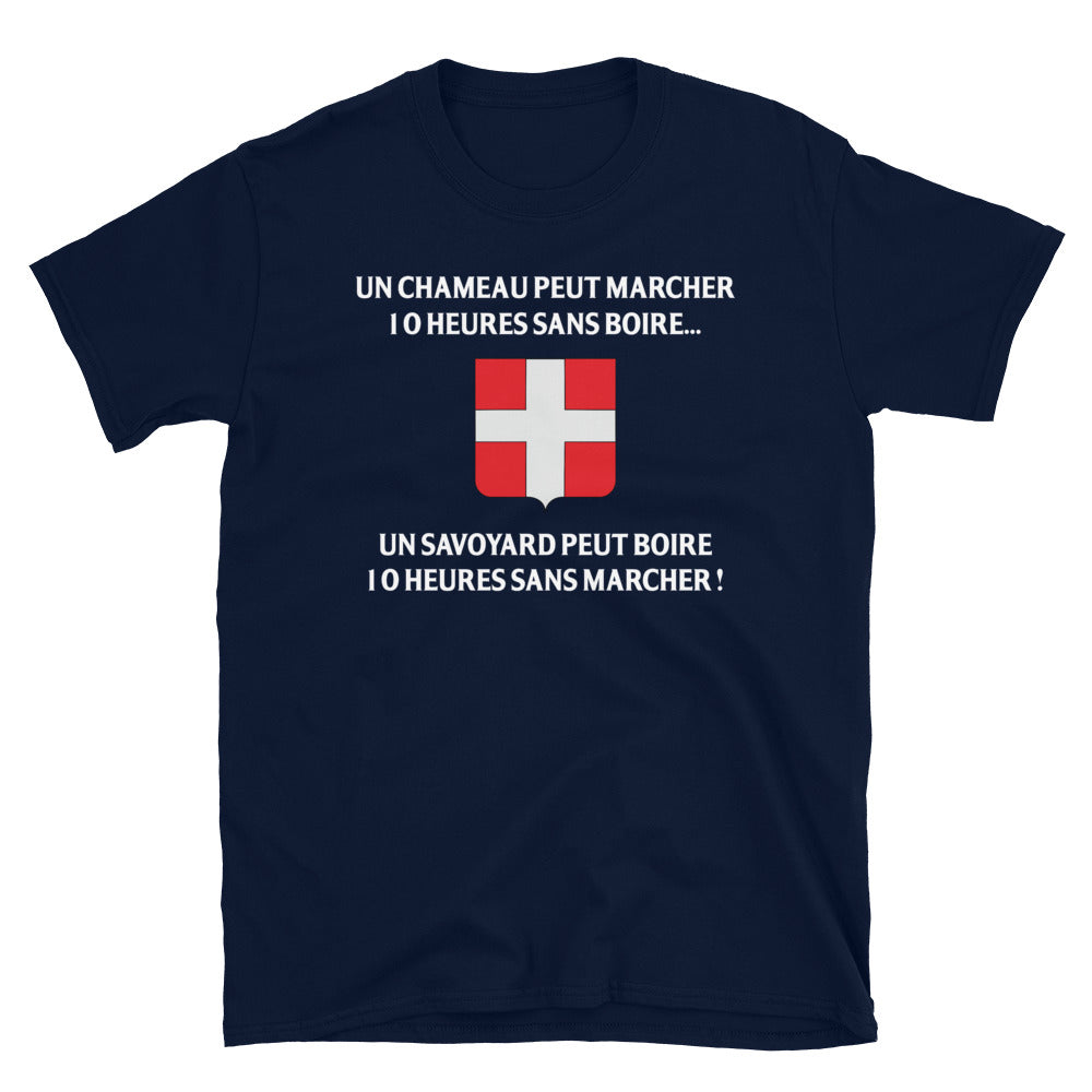 T-shirt Savoyard bleu marine dos - 10 heures sans marcher