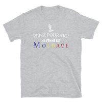Thumbnail for T-shirt Moldavie bleu marine dos - Priez pour moi ma femme est Moldave