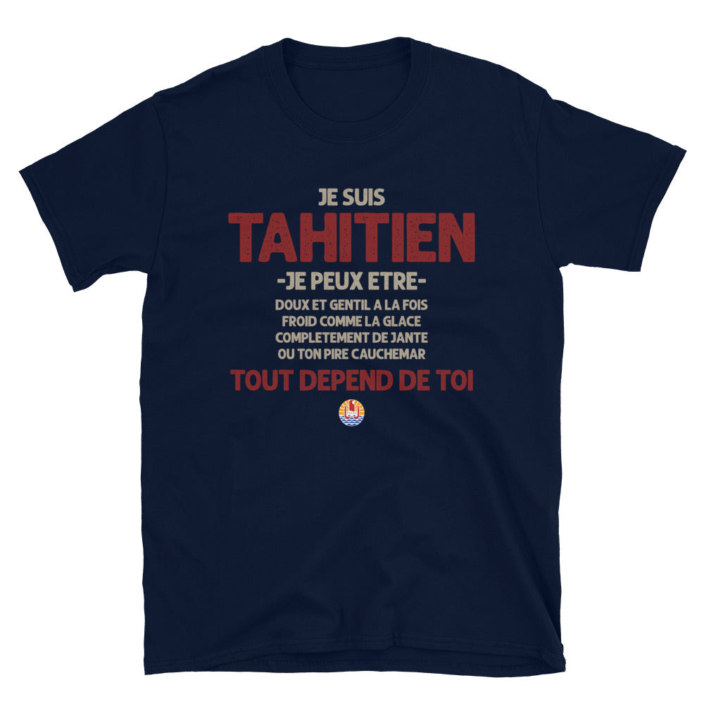 T-shirt Tahitien gris foncé - Ça dépend de toi