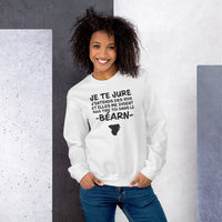 Thumbnail for Sweatshirt Béarn blanc dos - Je te jure avec humour