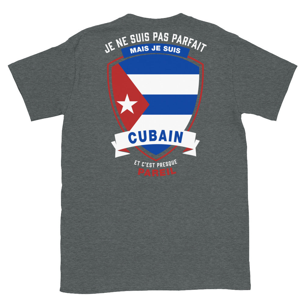 T-shirt Cuba bleu marine - Je ne suis pas parfait mais.