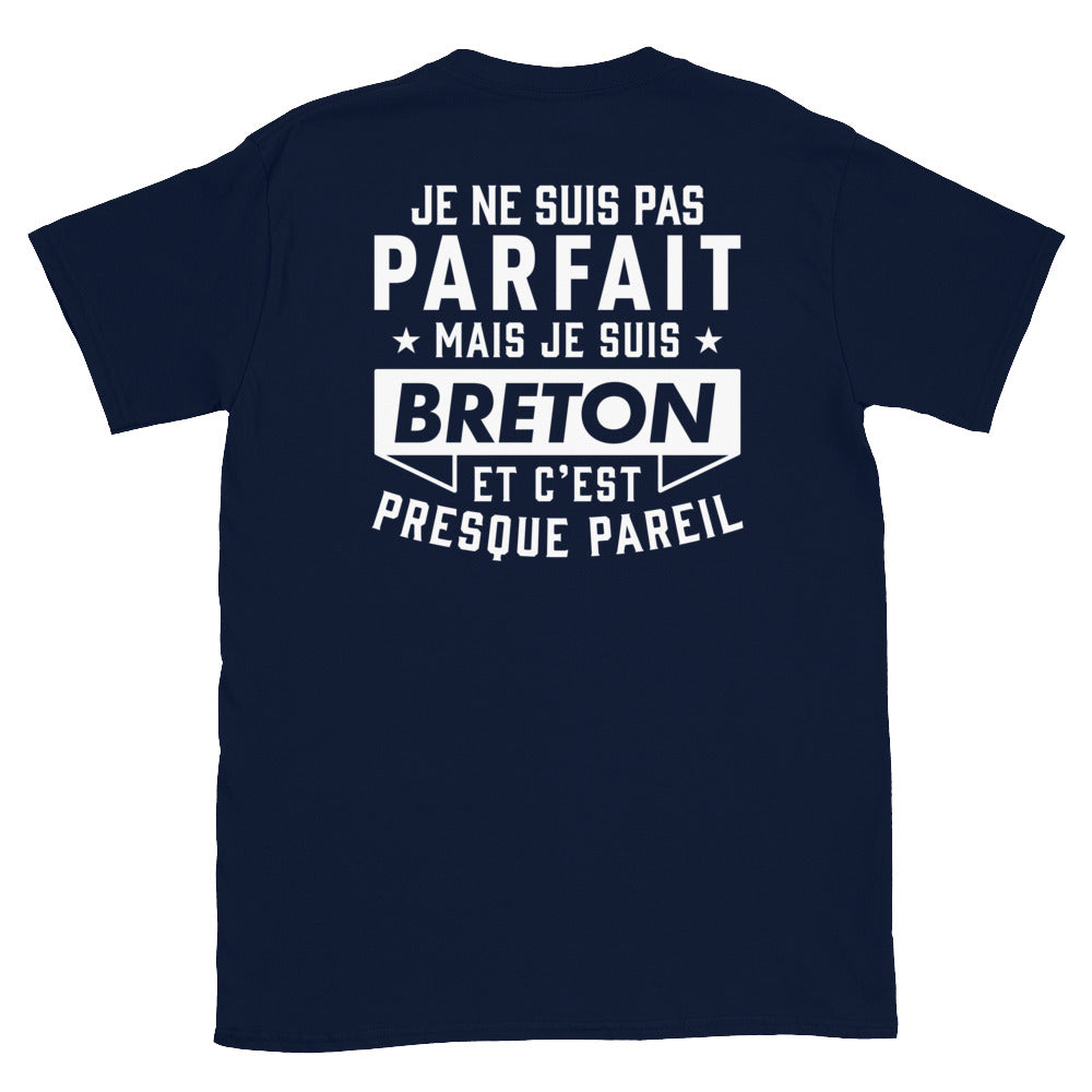 T-shirt Bretagne bleu marine - Je ne suis pas parfait mais