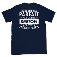 Thumbnail for T-shirt Bretagne bleu marine - Je ne suis pas parfait mais