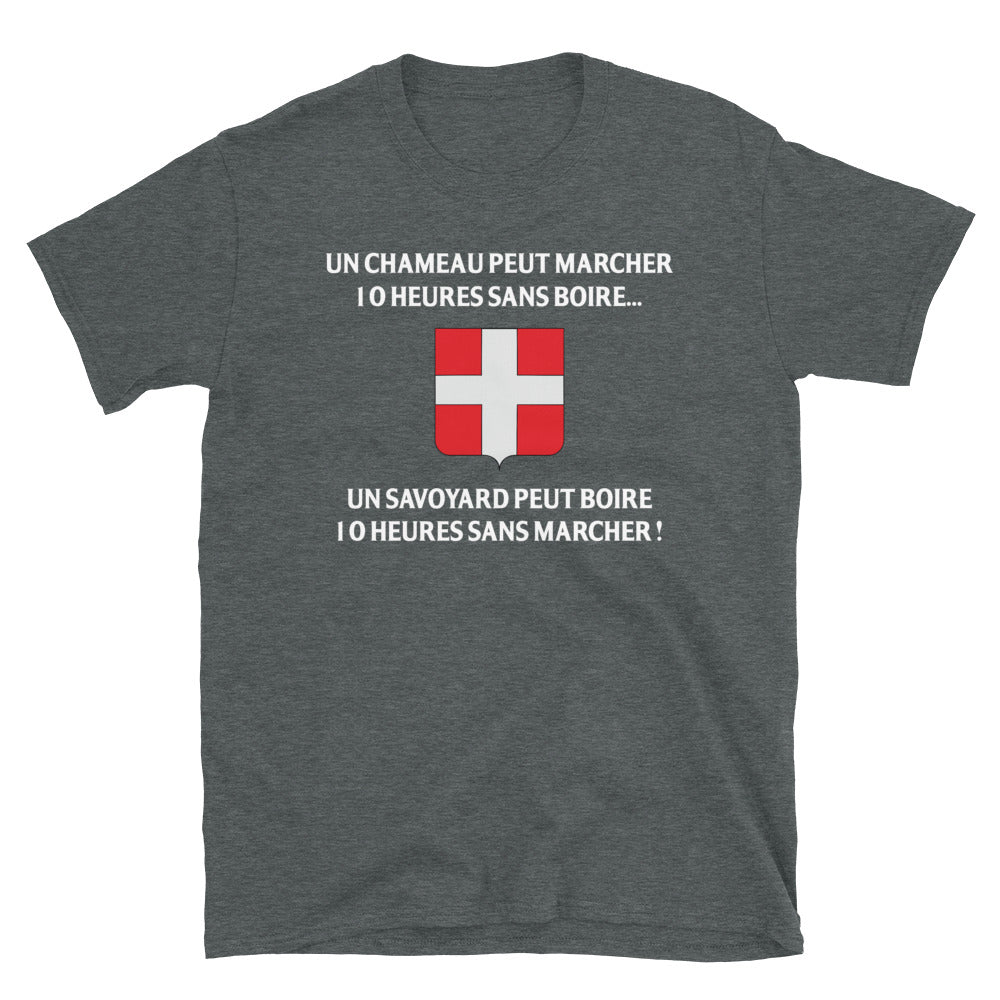 T-shirt Savoyard gris foncé chiné - 10 heures sans marcher