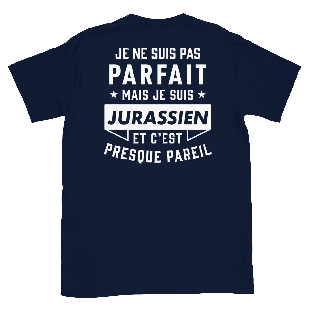 T-shirt Jura noir dos - Je ne suis pas parfait mais.