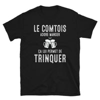 Thumbnail for T-shirt Franche-Comté noir - Le Comtois adore manger