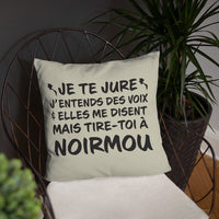 Thumbnail for Tire toi à Noirmou - Coussin décoratif et humoristique île aux mimosas en Vendée - Ici & Là - T-shirts & Souvenirs de chez toi