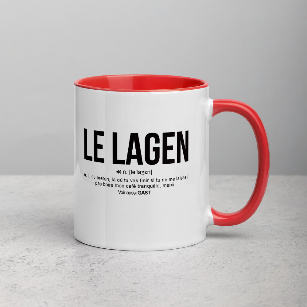 Définition drôle du Lagen pour le café des Breton le matin  - Mug Tasse Couleurs intérieures - Ici & Là - T-shirts & Souvenirs de chez toi