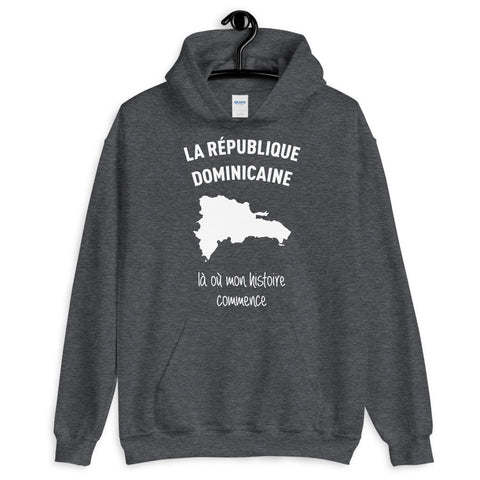 République Dominicaine là où mon histoire commence - Sweatshirt à capuche - Ici & Là - T-shirts & Souvenirs de chez toi