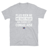 Thumbnail for T-shirt Congo bleu marine dos - Plus rien ne me fait peur ma femme est
