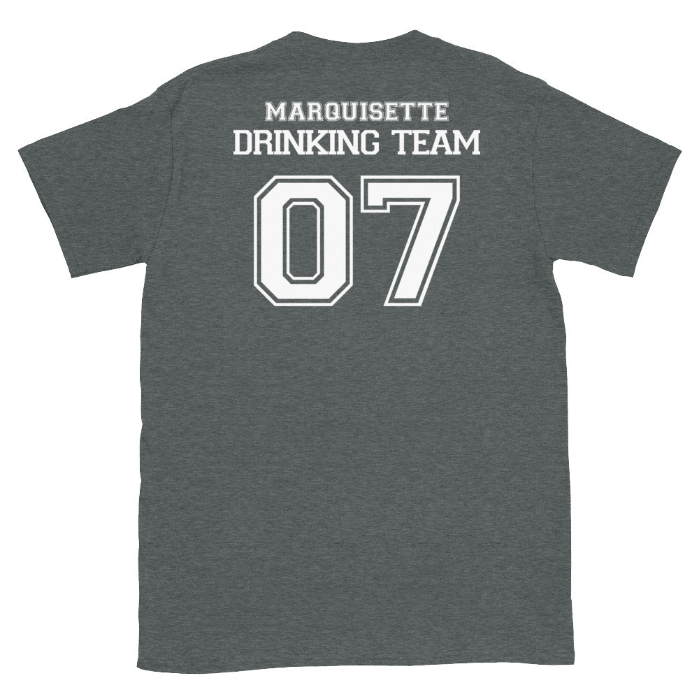 T-shirt Ardèche gris foncé chiné dos - Marquisette Drinking Team