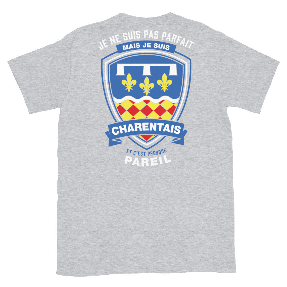 T-shirt Charentais gris sportif - Je ne suis pas parfait mais