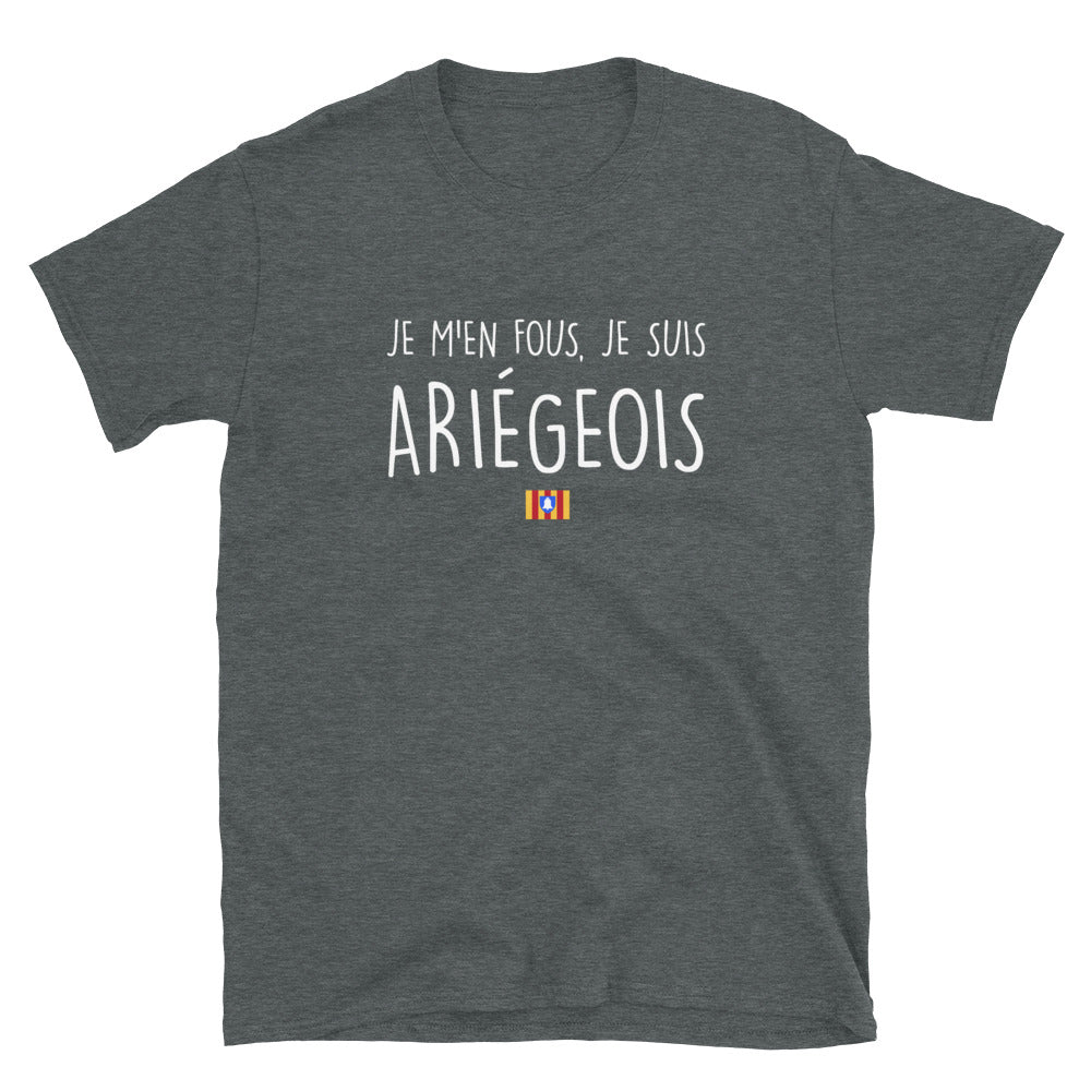 T-shirt Ariège bleu marine dos - M'en fous je suis Ariégeois