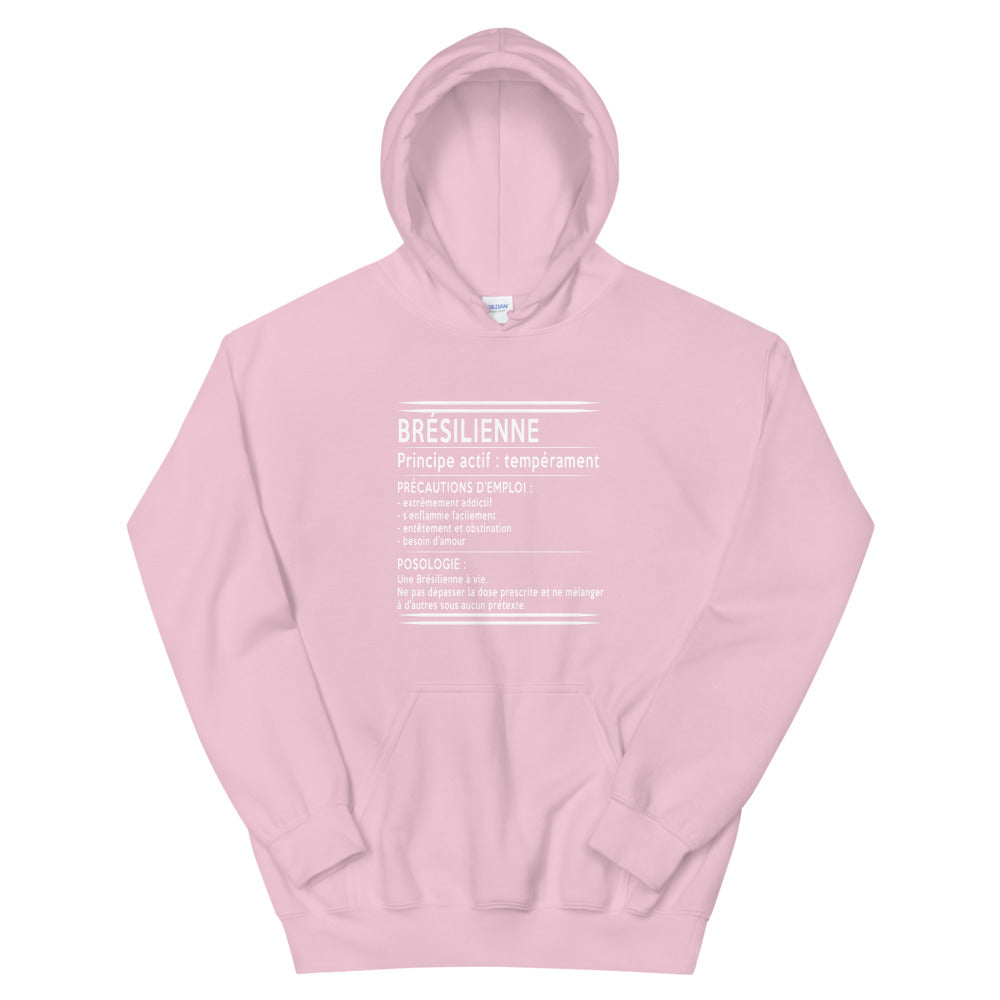 Brésilienne Posologie - Sweatshirt à capuche - Ici & Là - T-shirts & Souvenirs de chez toi