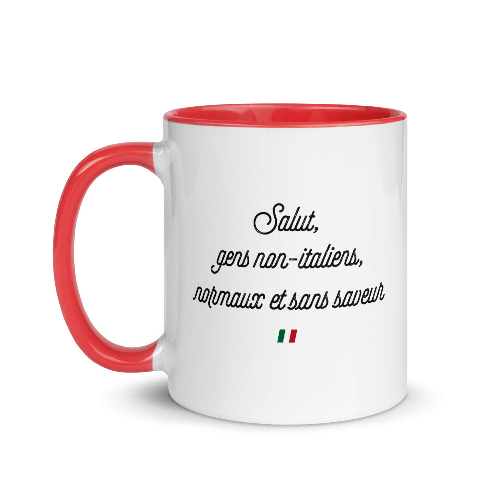 Mug Italie rouge dos - design coloré pour le café