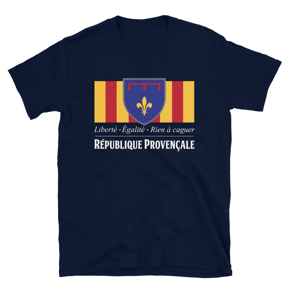 T-shirt Provence noir dos - Drapeau ancien et moderne