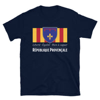 Thumbnail for T-shirt Provence noir dos - Drapeau ancien et moderne