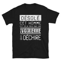 Thumbnail for T-shirt Ivoirienne noir - Désolé ce mec est pris par une fille