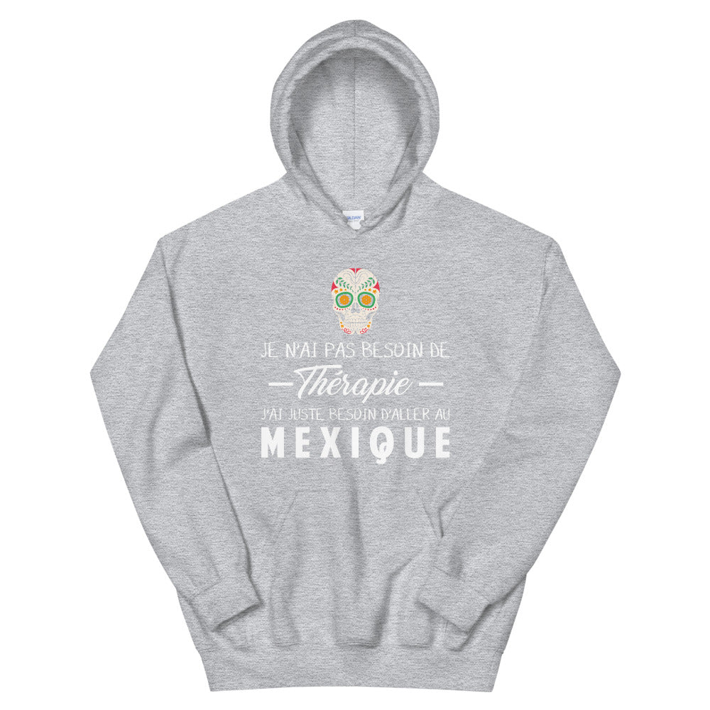 Sweatshirt Mexique gris foncé dos - Pas besoin de thérapie