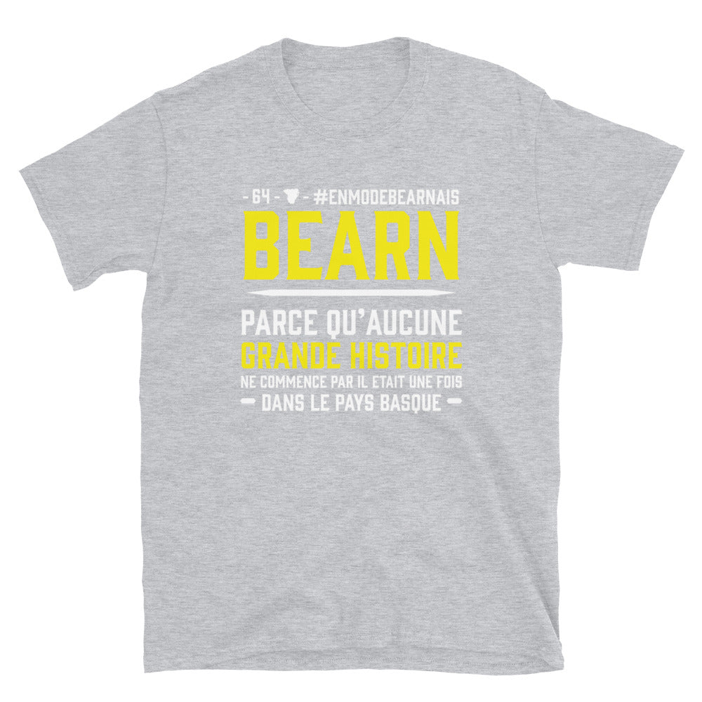 T-shirt Béarn gris foncé dos - Grande histoire à prendre avec humour