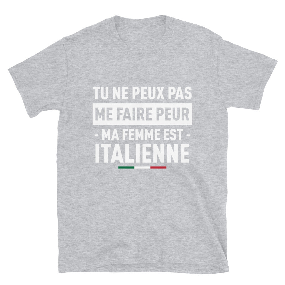 T-shirt Italie bleu marine dos - Plus rien ne me fait peur ma femme est