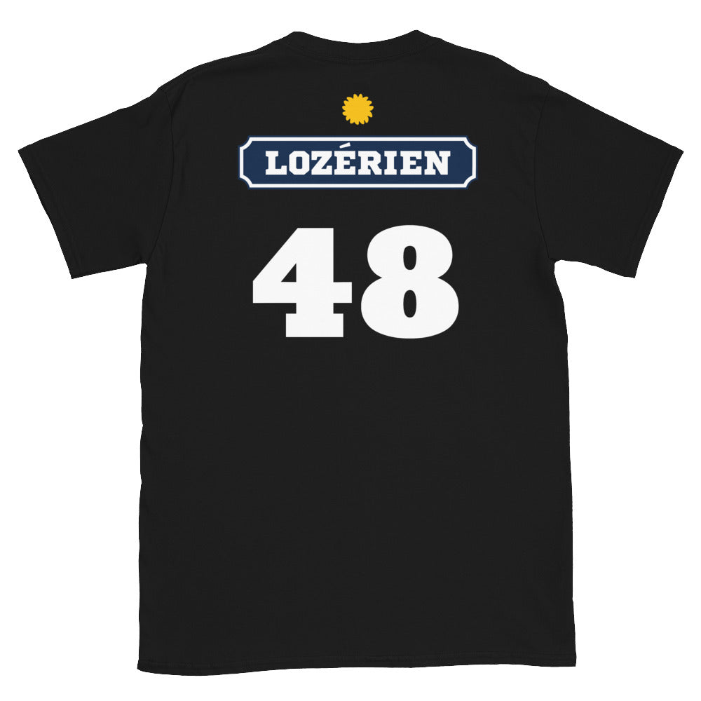 T-shirt Lozérien 48 Pastis gris foncé chiné - design humoristique sur le pastis