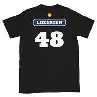 Thumbnail for T-shirt Lozérien 48 Pastis gris foncé chiné - design humoristique sur le pastis