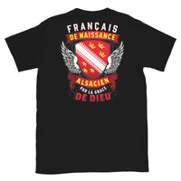Thumbnail for T-shirt Alsacien noir - texte humoristique sur les origines