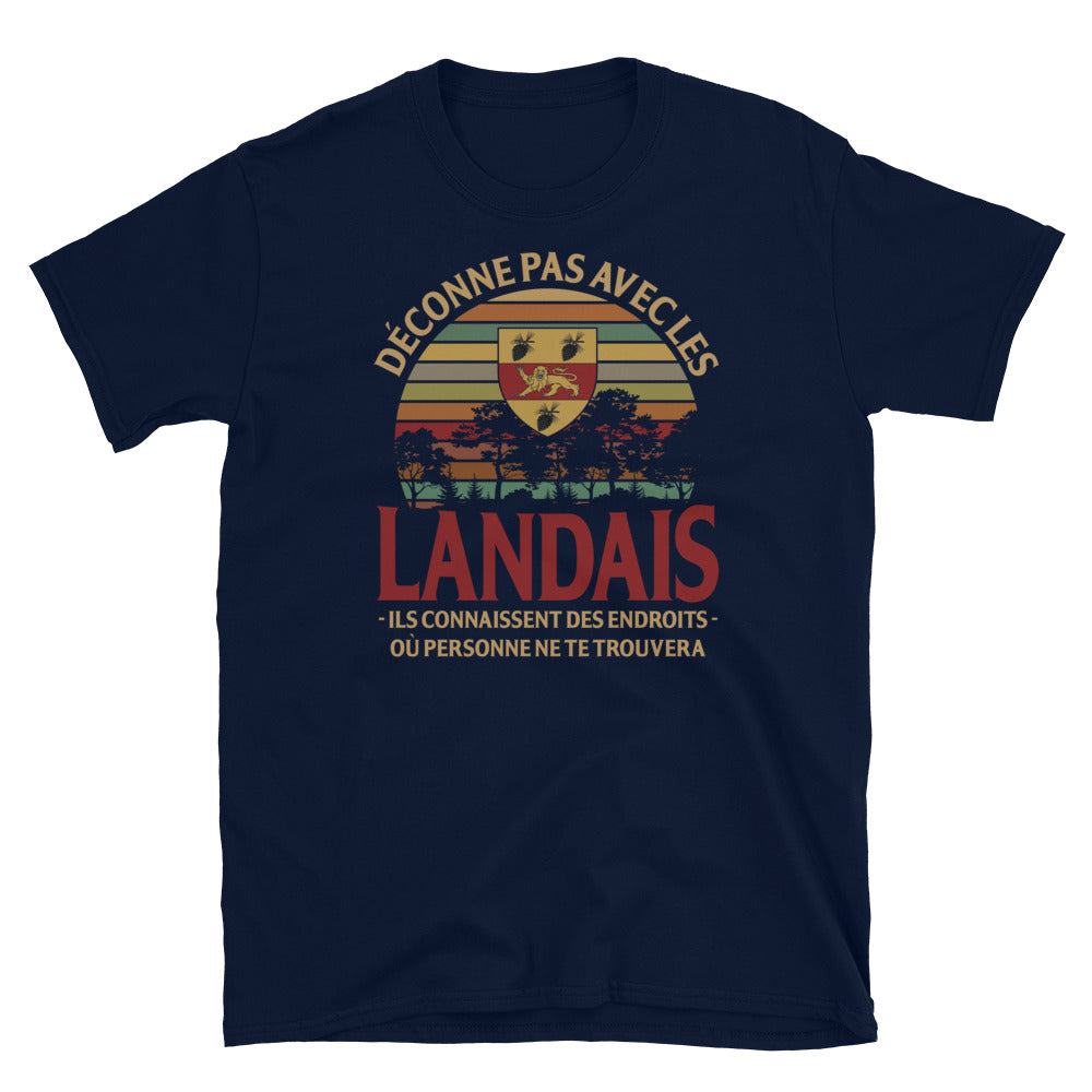 T-shirt Landais gris foncé dos - Déconne pas avec les Landais