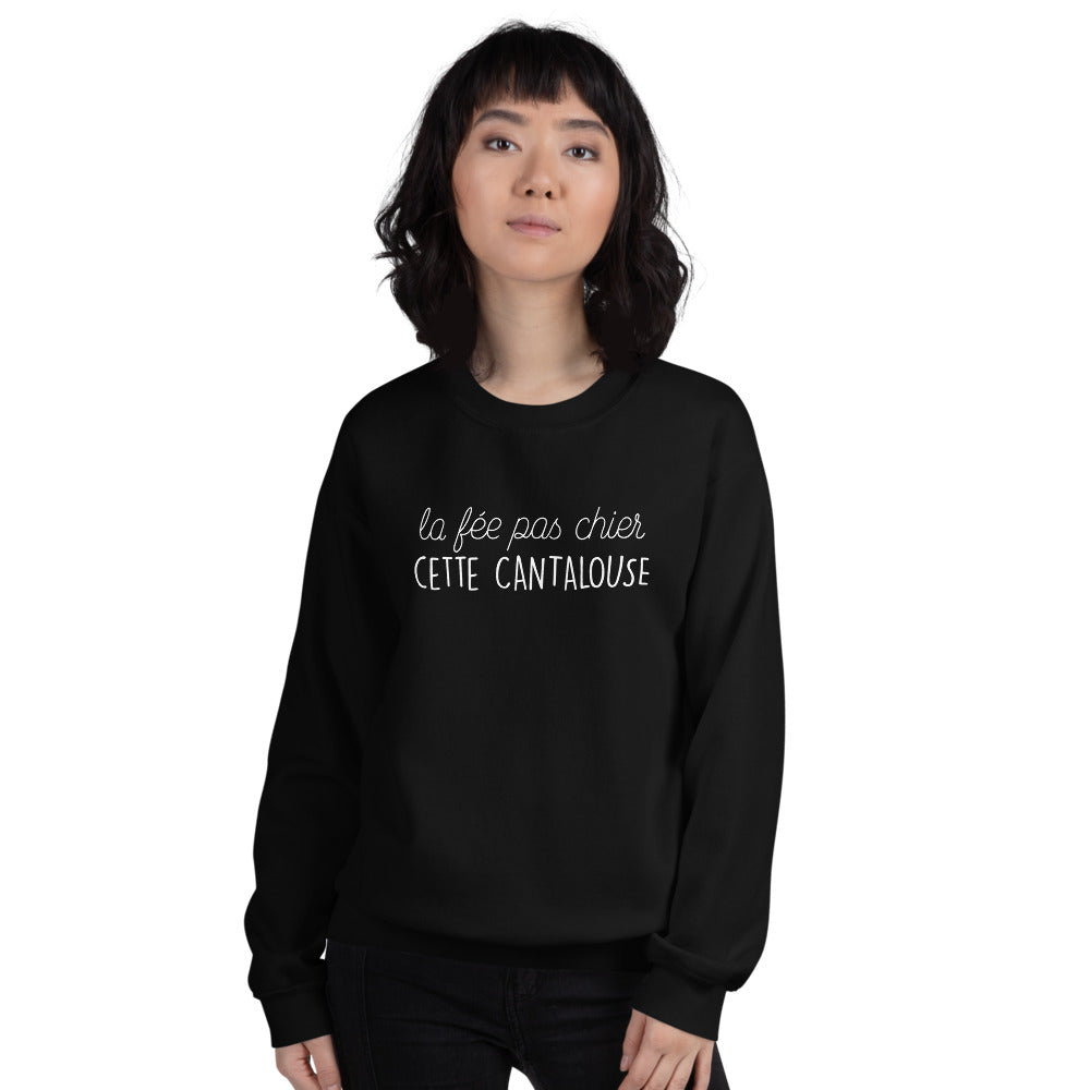Sweatshirt Cantalouse noir dos - fée pas chier cette cantalouse