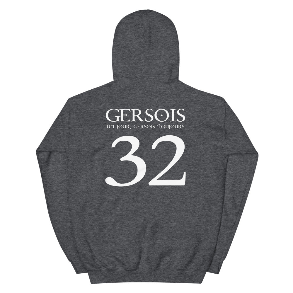 Sweat à capuche Gersois bleu marine dos - Confort et fierté locale