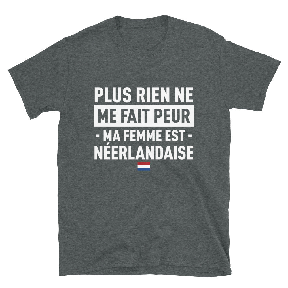 T-shirt Pays-Bas bleu marine - Ma femme est ma force